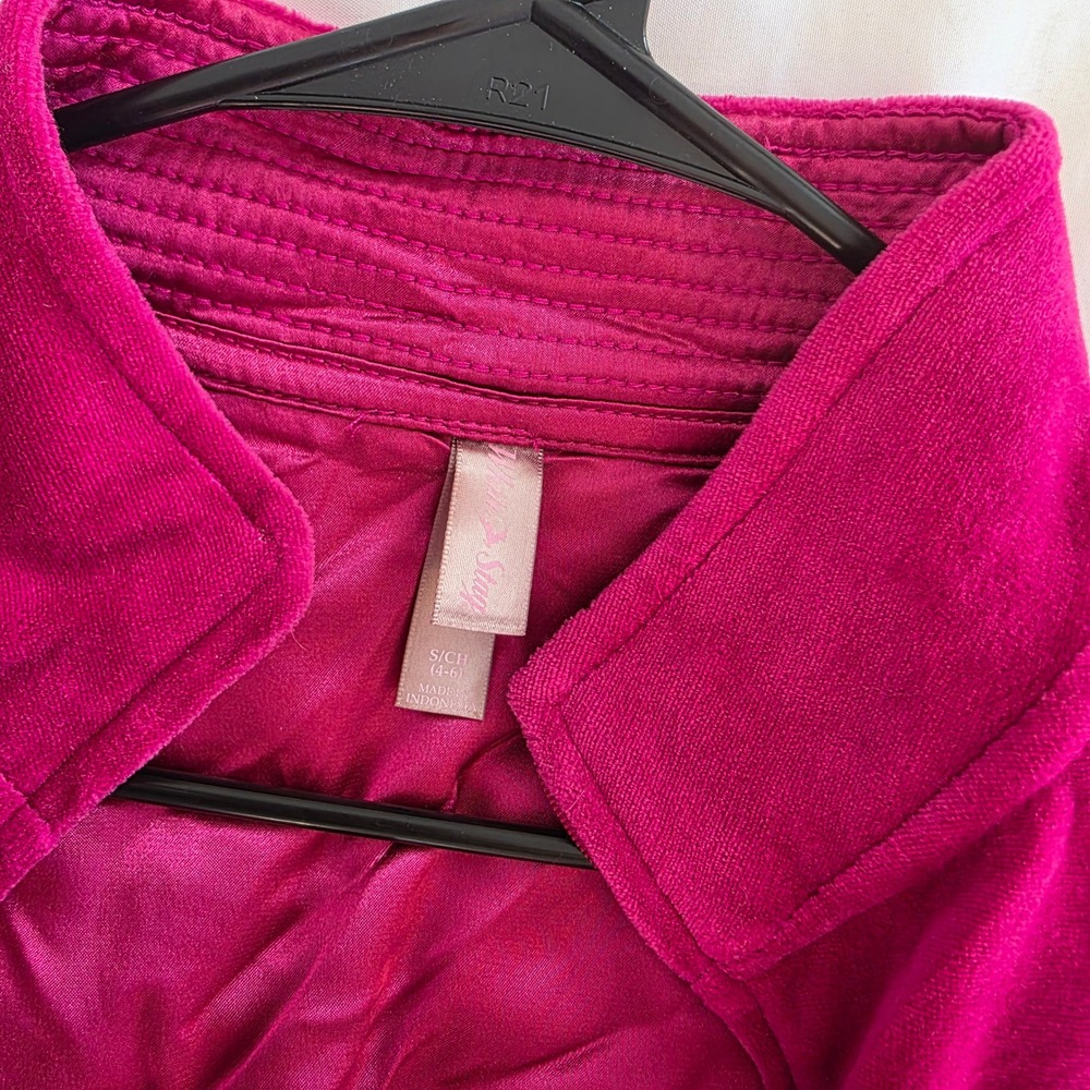 White Stag Womens Pink Zip Up Velour Vest Size S 4 6 - Picture 11 of 12